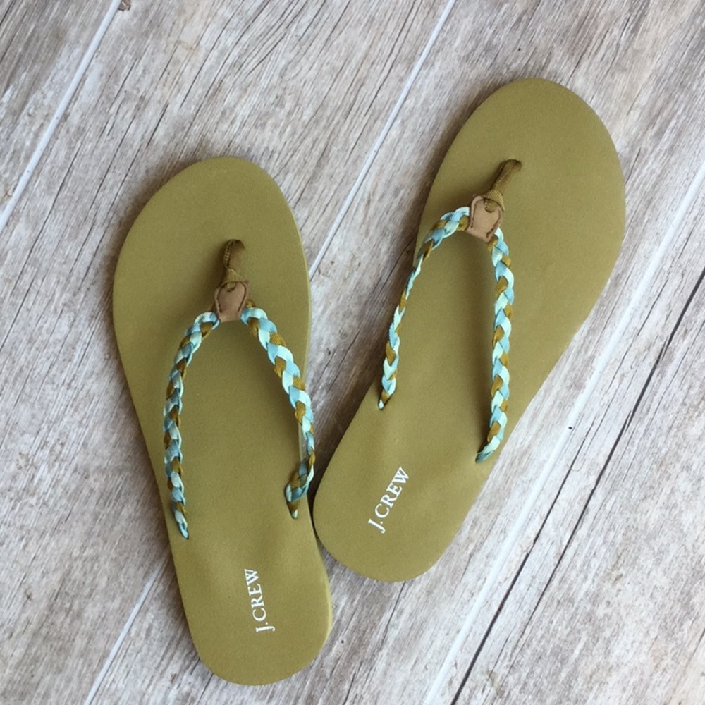 J. Crew braided slippers / flip flops size 8